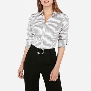 Ann Taylor Striped Button Down